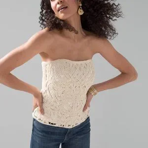 トップス CHIKUWABU HAND CROCHET BUSTIER / White PICOT CORSET TOP - White | ZARA United States